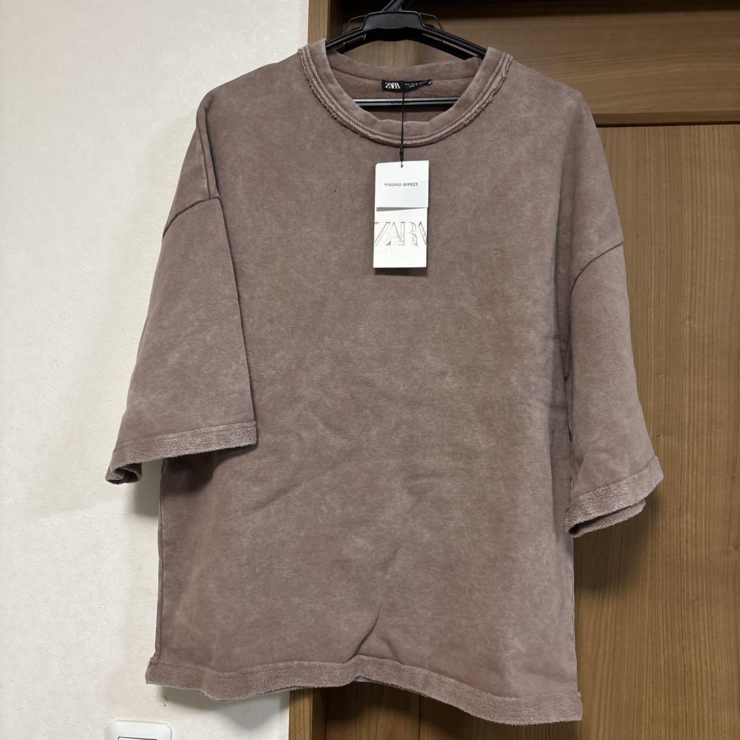 ZARA ワイドシルエット Tシャツ ブラウン