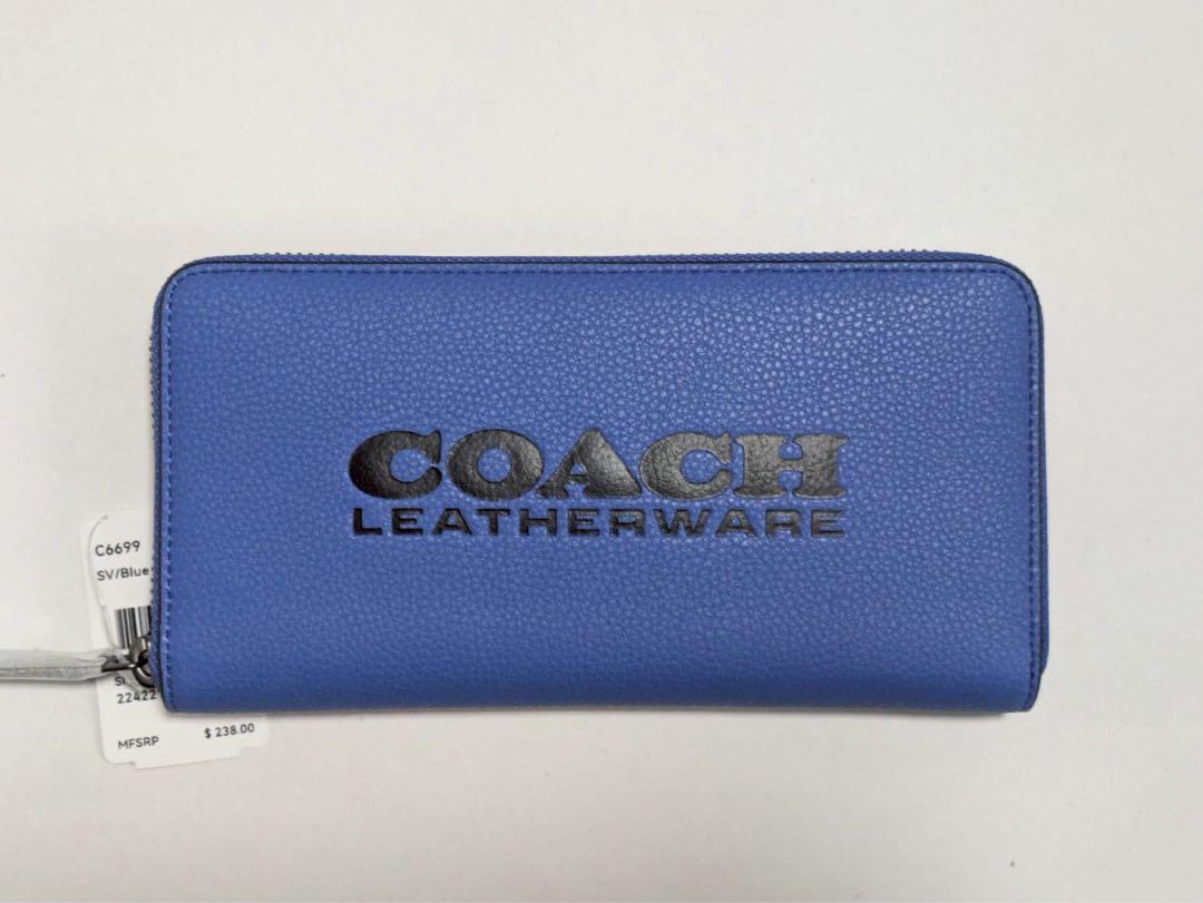 【60％OFF】 新品未使用】COACH メルカリ - 長財布 ブルー C6699 コーチ 小物