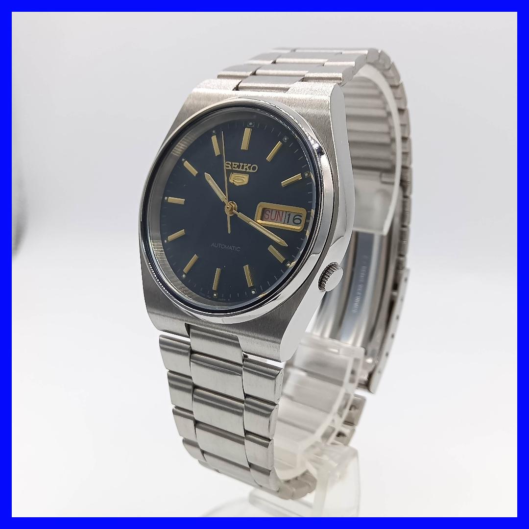 411 自動巻 動作品 SEIKO 腕時計 黒文字盤