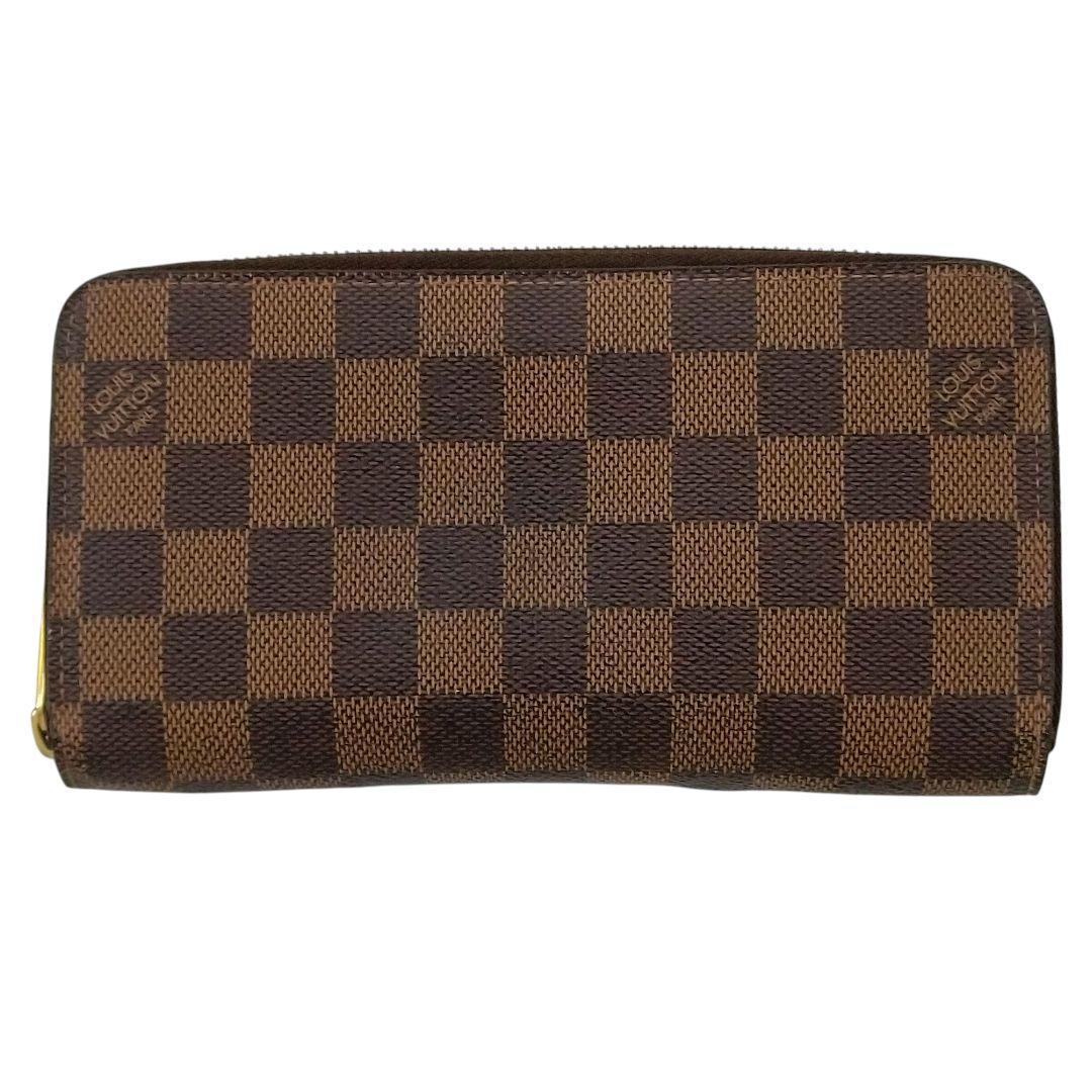 美品 ルイヴィトン ダミエ エベヌ ジッピーウォレット 長財布 787