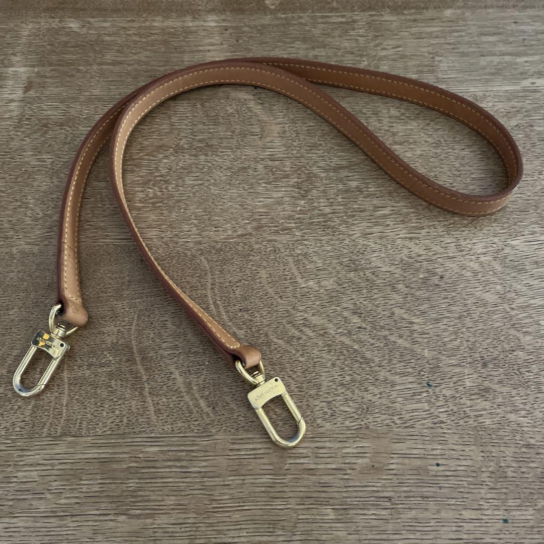 Louis Vuitton レザー ストラップ ベージュ　値下げ可 LOUIS VUITTON レザーストラップ - メルカリ