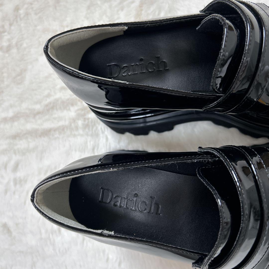 【美品】Darich ダーリッチ ローファー 厚底 エナメル ブラック