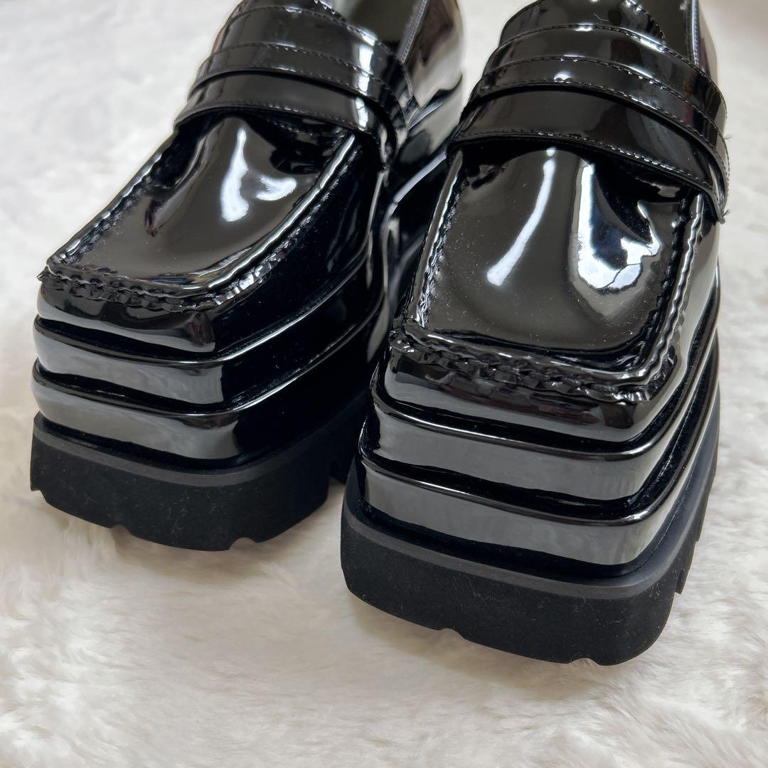 【美品】Darich ダーリッチ ローファー 厚底 エナメル ブラック