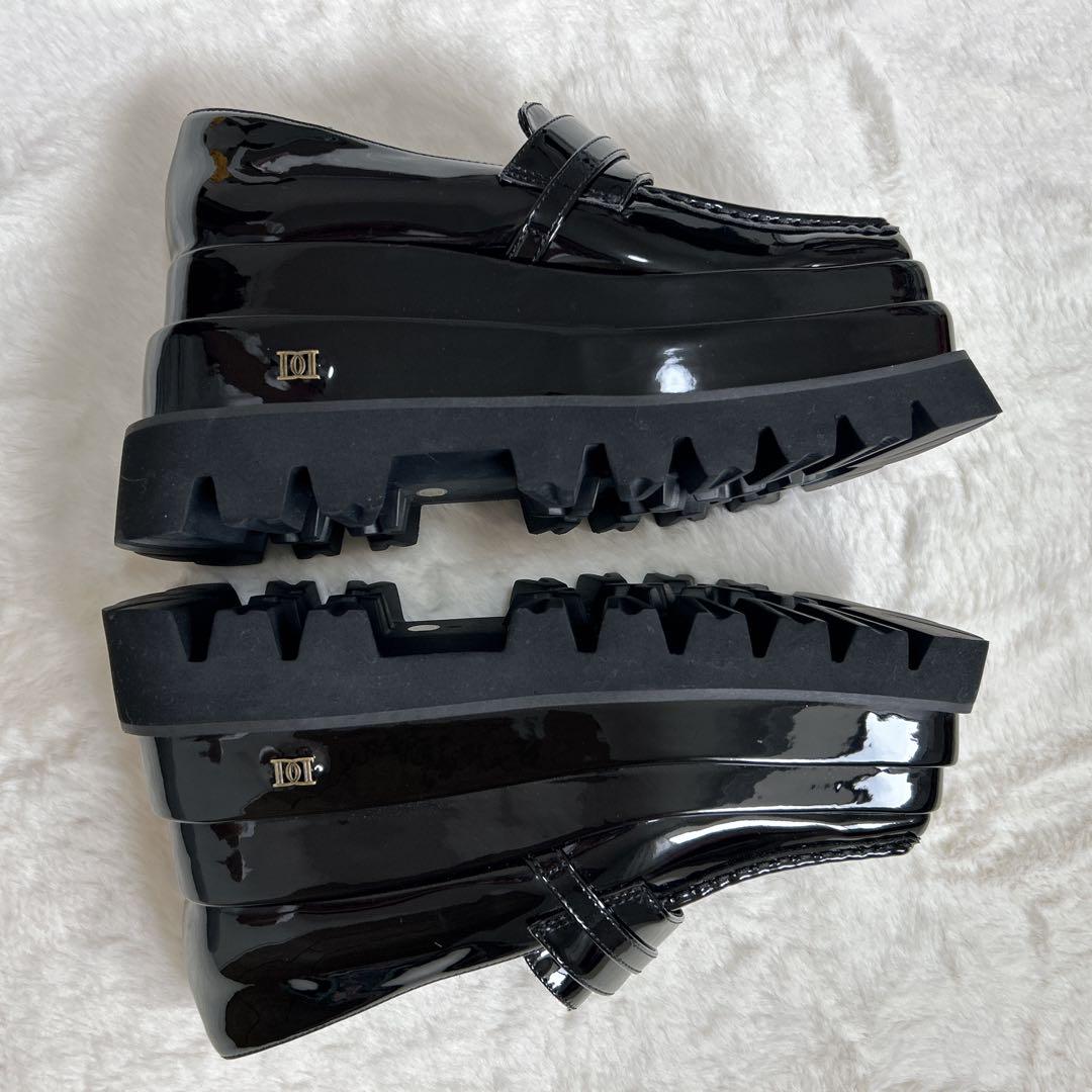 【美品】Darich ダーリッチ ローファー 厚底 エナメル ブラック