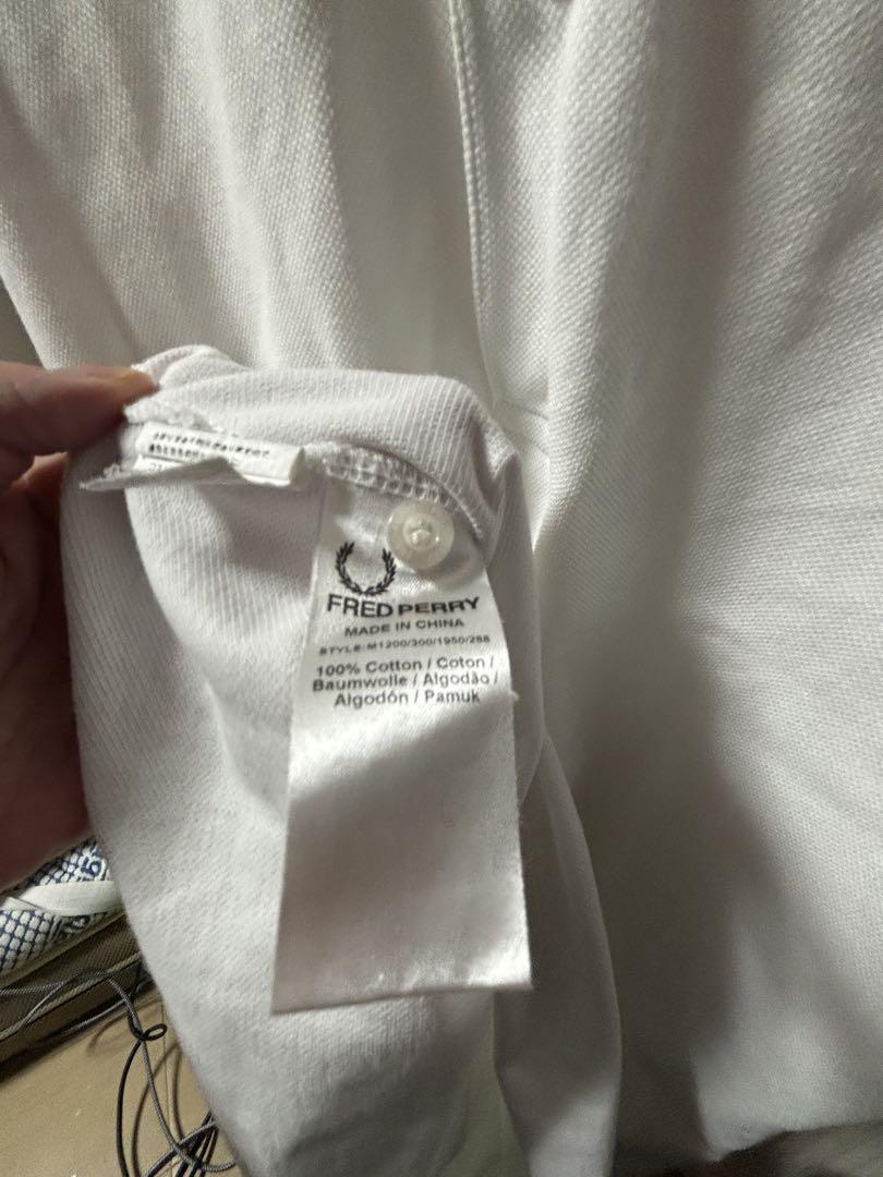 FRED PERRY ホワイト ポロシャツ XL