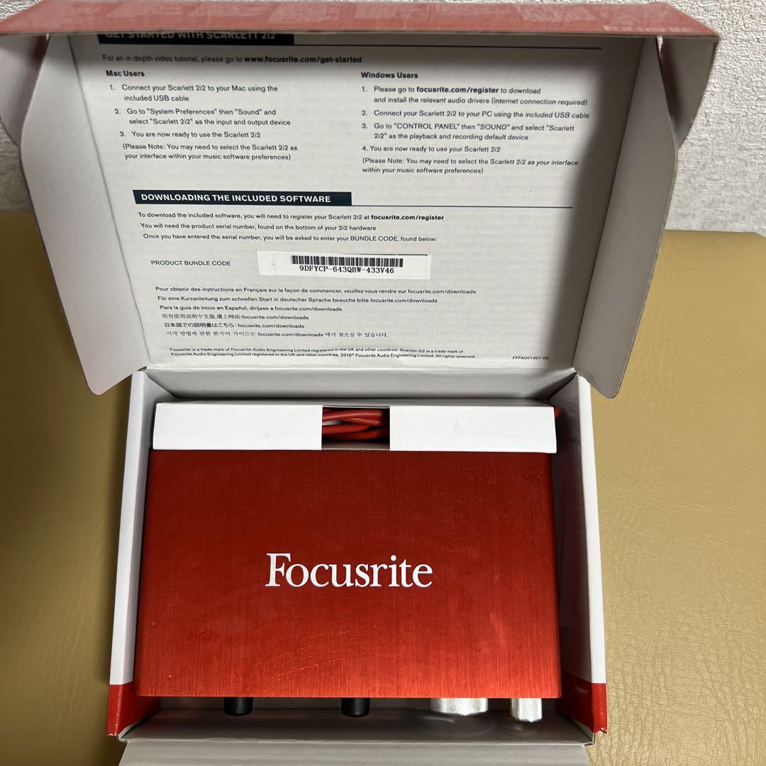 Focusrite Scarlett 2i2 USBオーディオインターフェース
