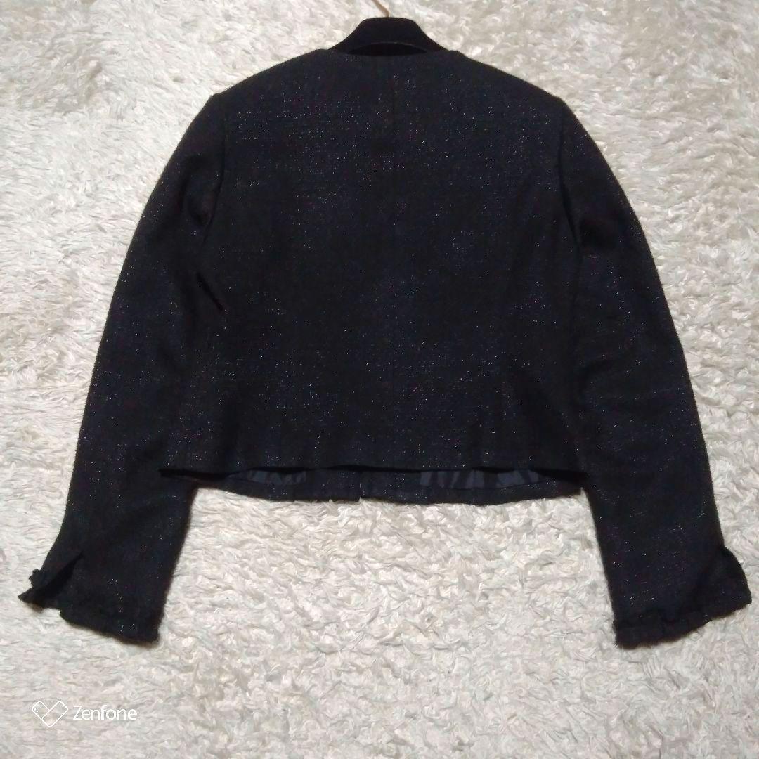 PLATA セットアップ ラメ ノー フリル ジャケット スカート 上下L PLATA GULLKHAN_COM