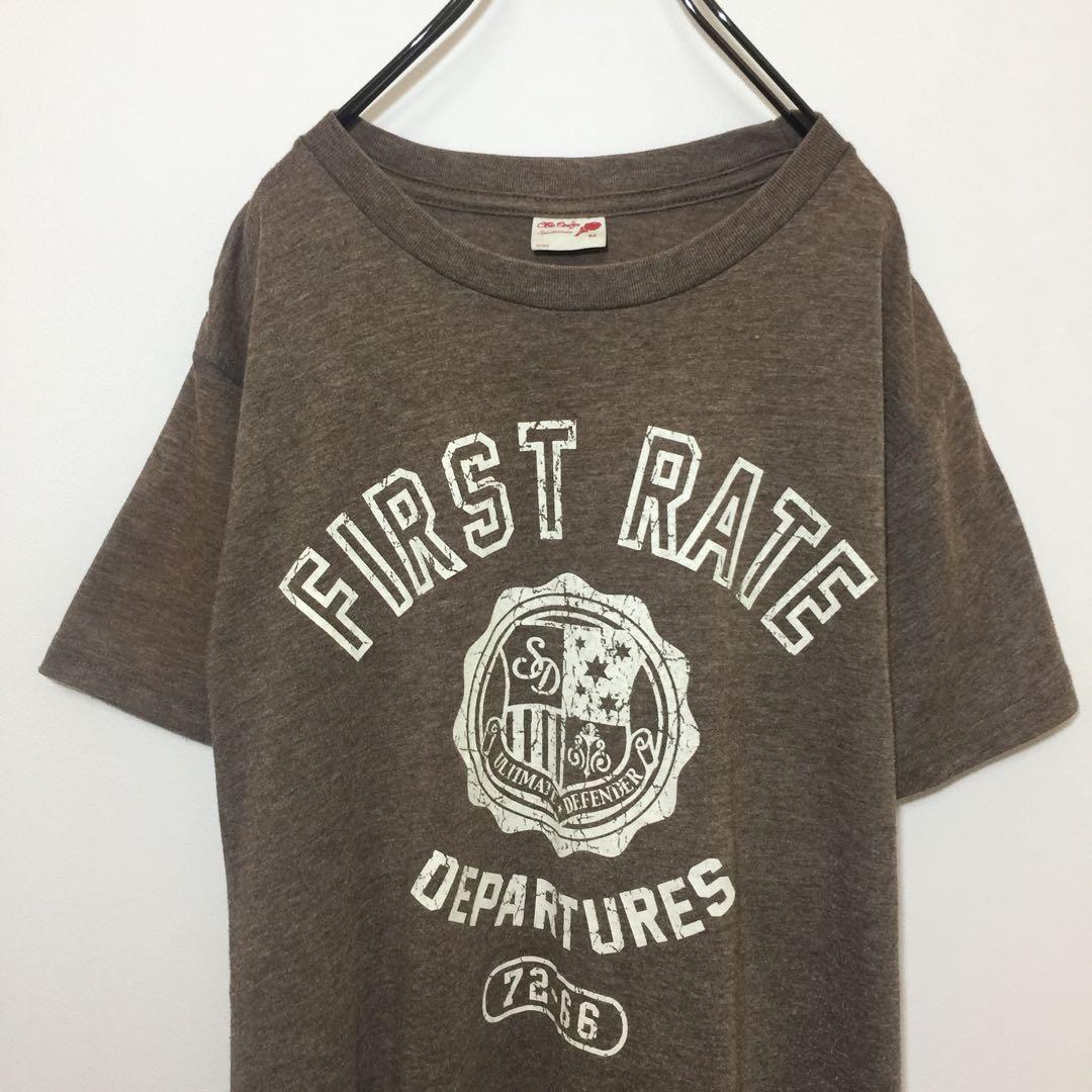 FIRST RATE 半袖 Tシャツ アメカジ ビッグ プリント ロゴ 古着