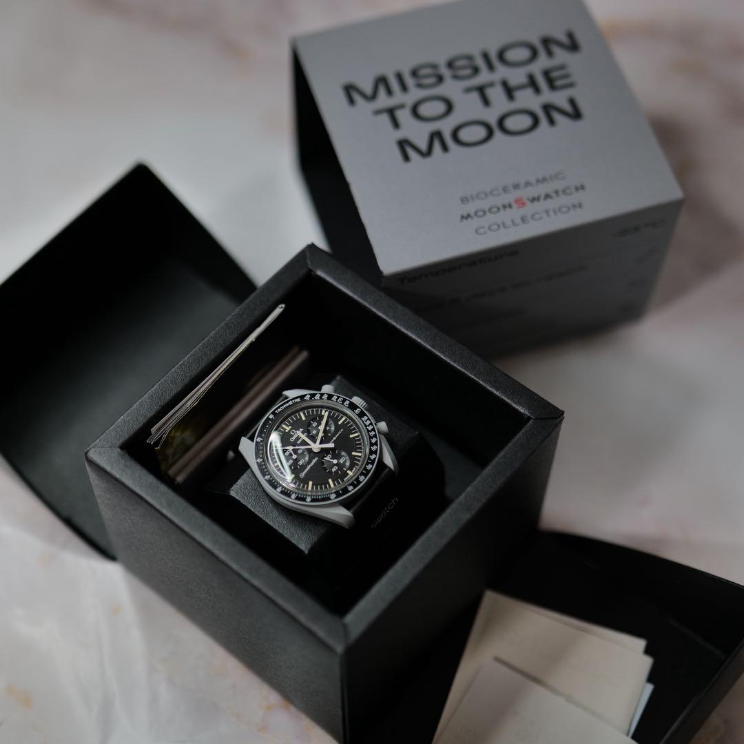 swatch omega moon スウォッチ オメガ 時計 極美品