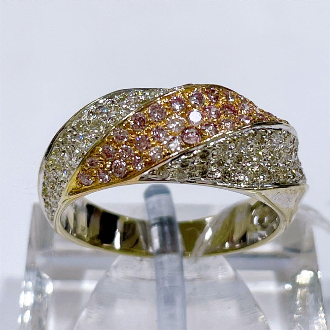 好評につき延長! K18 ピンクダイヤモンド リング 0.60ct 0.40ct:【WEB ...