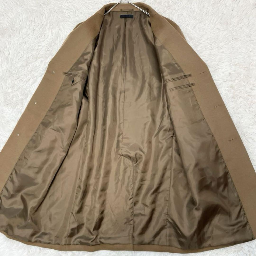 美品⭐︎人気色✴︎カシミヤ混◎ユニクロ チェスター コート シングル キャメル XL