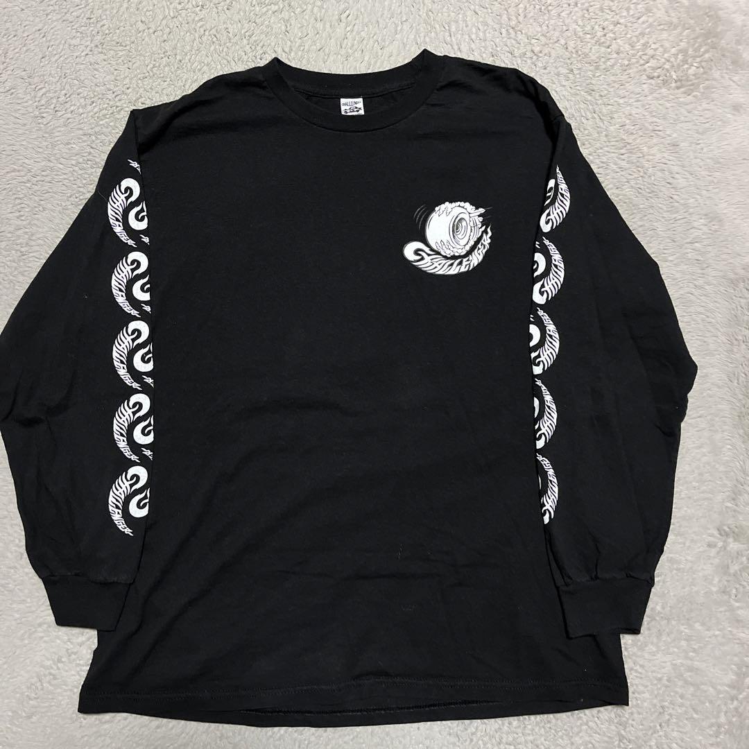 CHALLENGER WHEELS ウィール　ロンt tシャツ　L 黒　ブラック