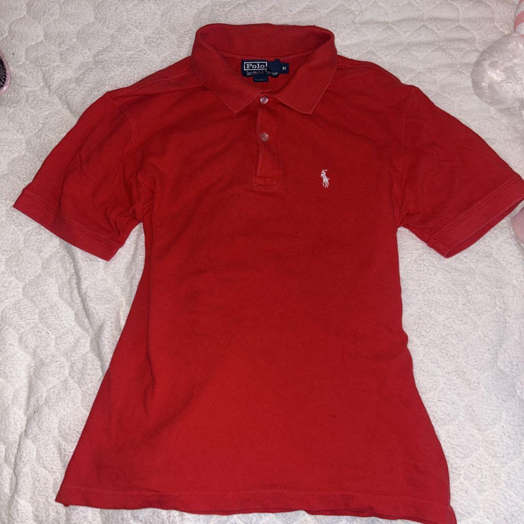 Ralph Lauren 赤 ポロシャツ M 新品タグ付き ラルフローレン ポロシャツ 赤 Mサイズ 新品未使用