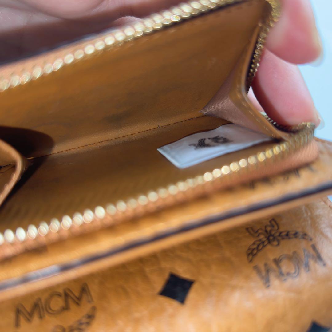 【美品・正規品】MCM 三つ折り財布 コニャックカラー ギャランティ付き