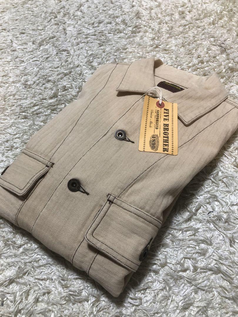 新品 ファイブブラザー カバーオール ヘリンボーン 151250