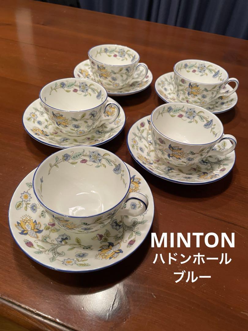 ミントン ハドンホールブルー カップ&ソーサー 5客セット