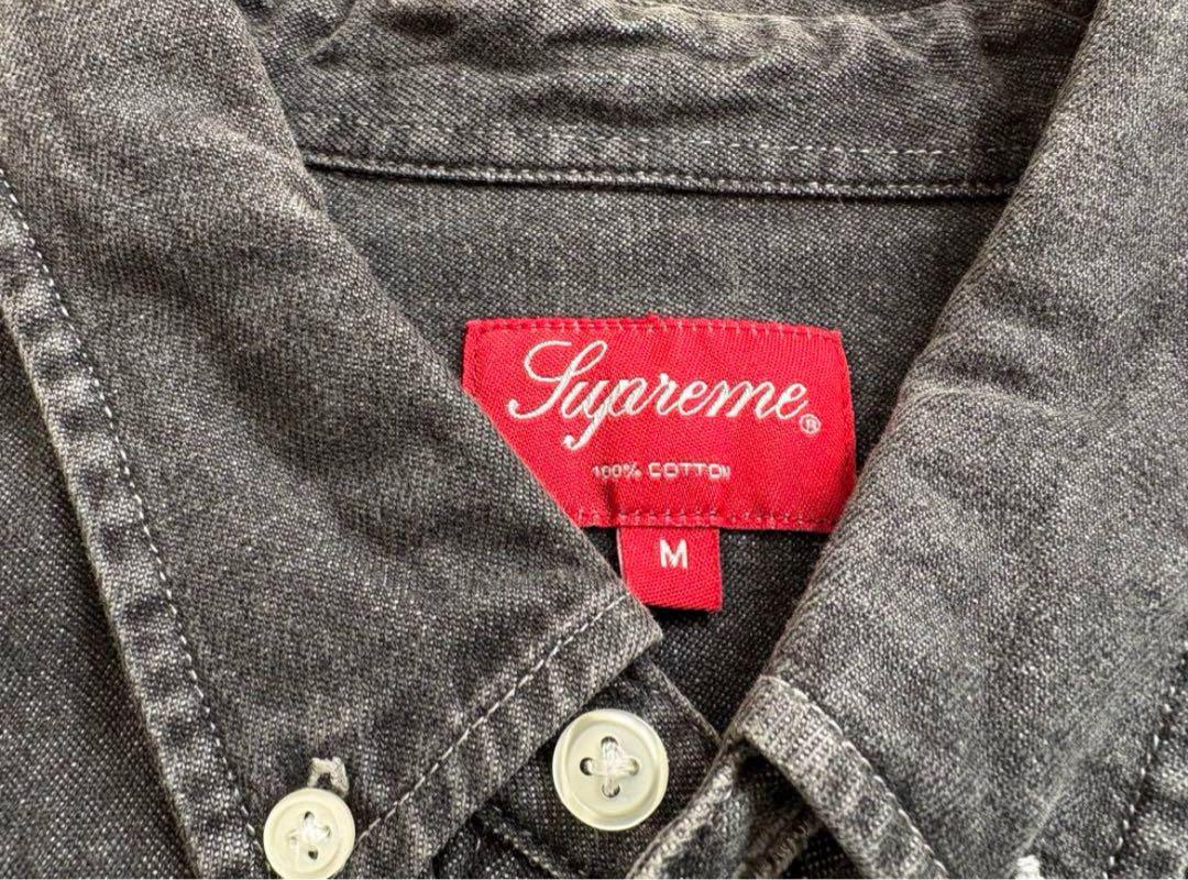 Supreme Appliqu Denim Shirt Black | Hype Clothinga