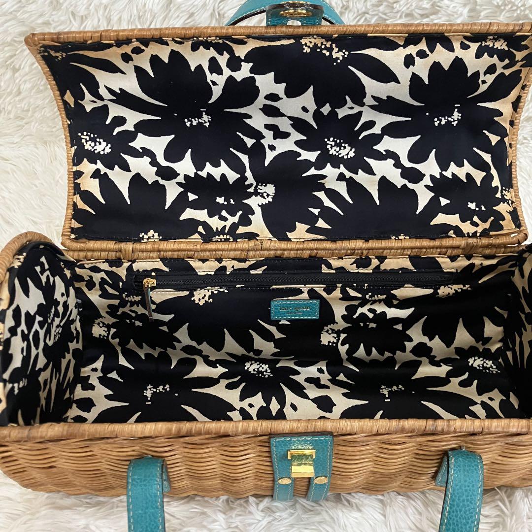 kate spade レア　かごバッグ　　ターコイズ　新品 kate spade レア かごバッグ ターコイズ 新品 - メルカリ
