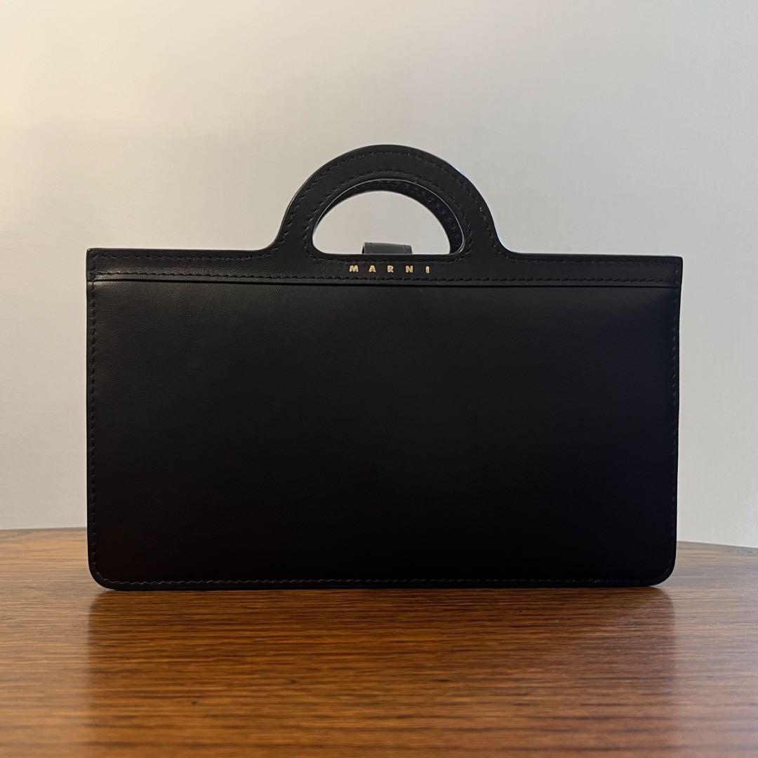 美品】MARNI 財布 ロングウォレット チェーンストラップ付き