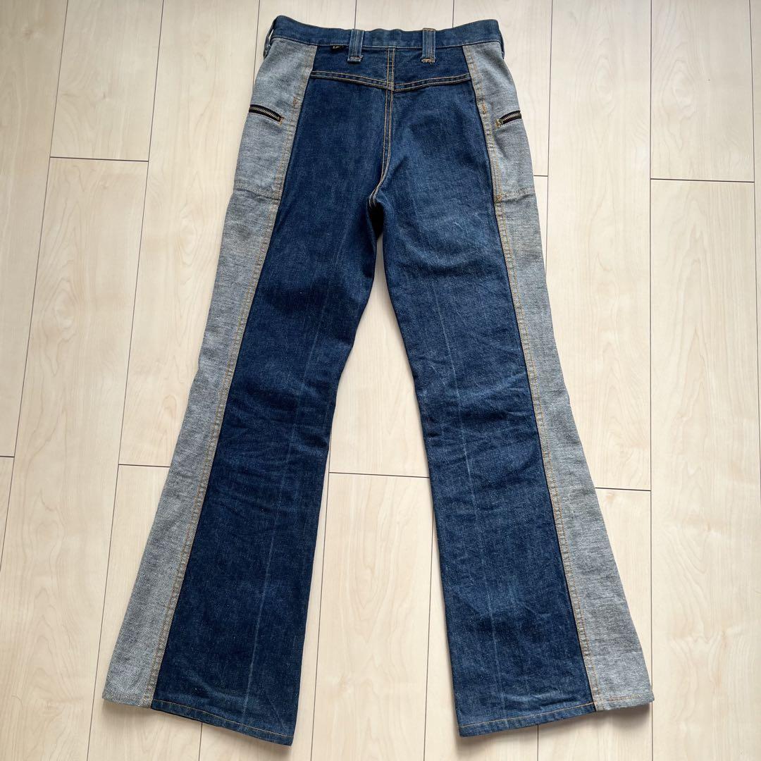 70s LEE リー リバーシブル デニムパンツ ブーツカット フレア