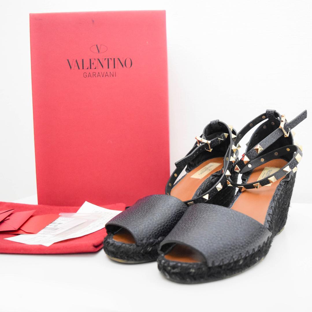 VALENTINO ネイビーオープントゥサンダル