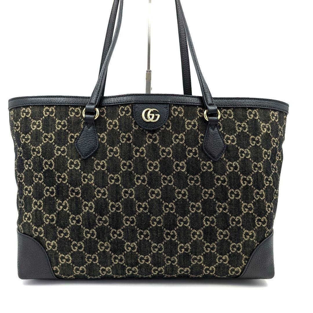 【美品】GUCCI グッチ オフィディア トートバッグ GGデニム ブラック