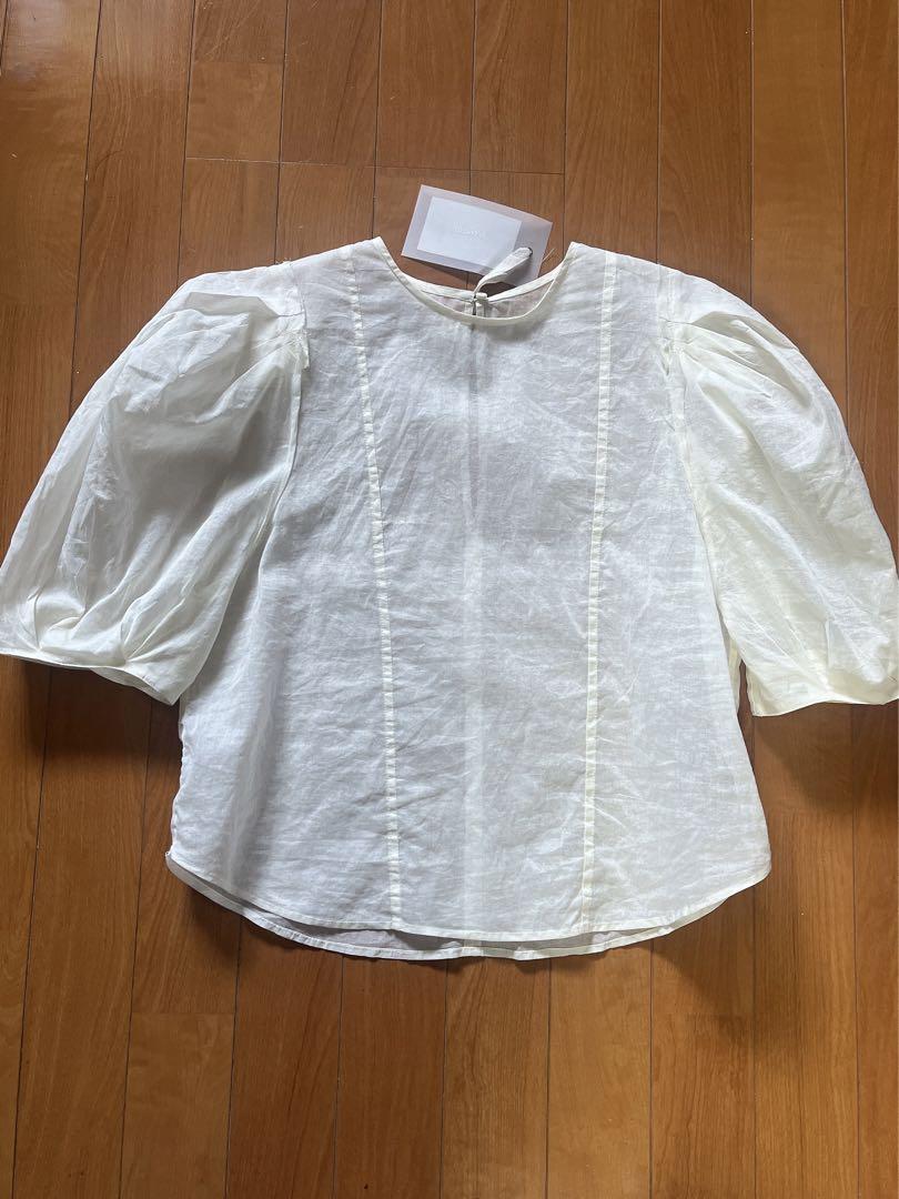 新品タグ付】Volumesleeve Organdy Blouse トップス