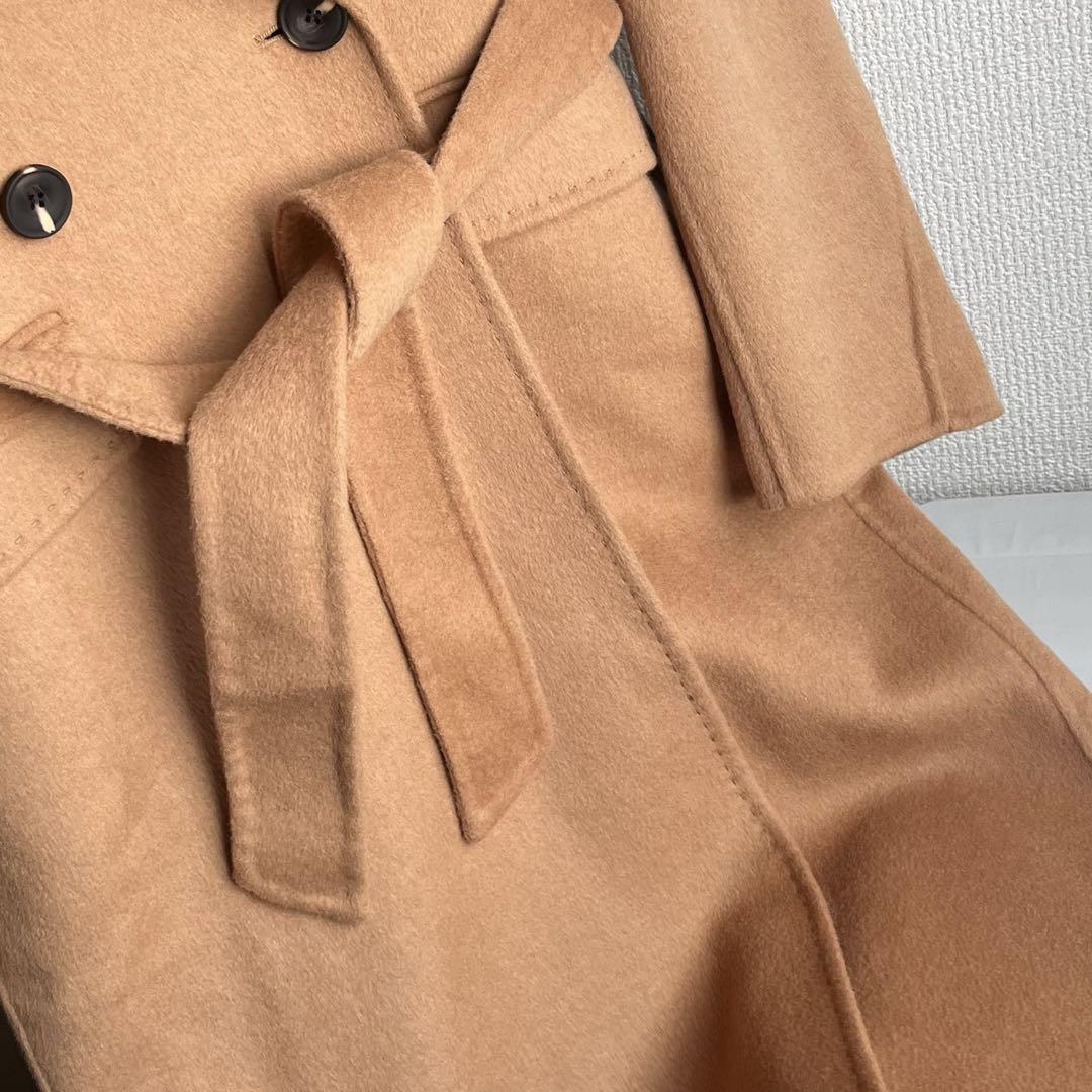 美品✨現行 ヴァレンティノ ダブルフェイス キャメル ベルテッドコート ステッチ