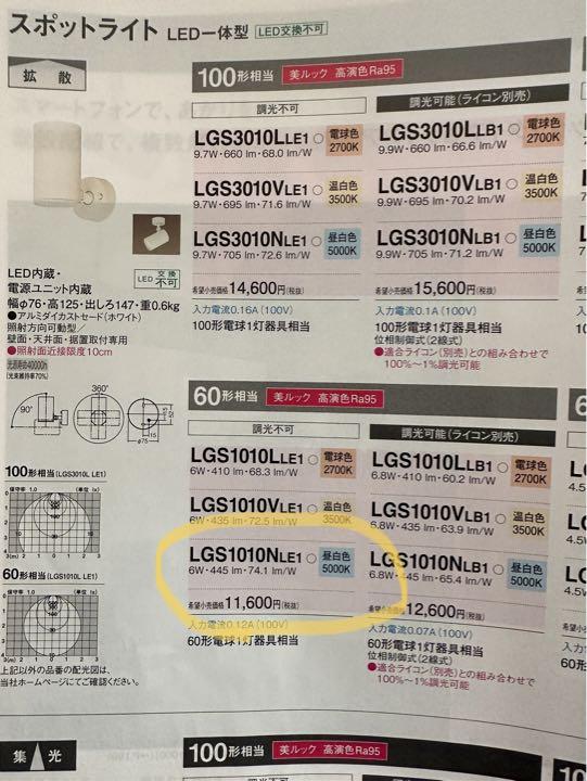 パナソニックLGS1010NLE1