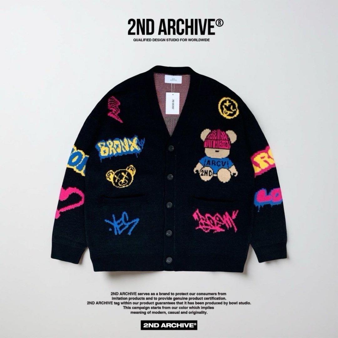 【2nd ARCHIVE/セカンドアーカイブ】カーディガン ベア クマニット新作 【2nd ARCHIVE/セカンドアーカイブ】カーディガン ベア クマニット新作