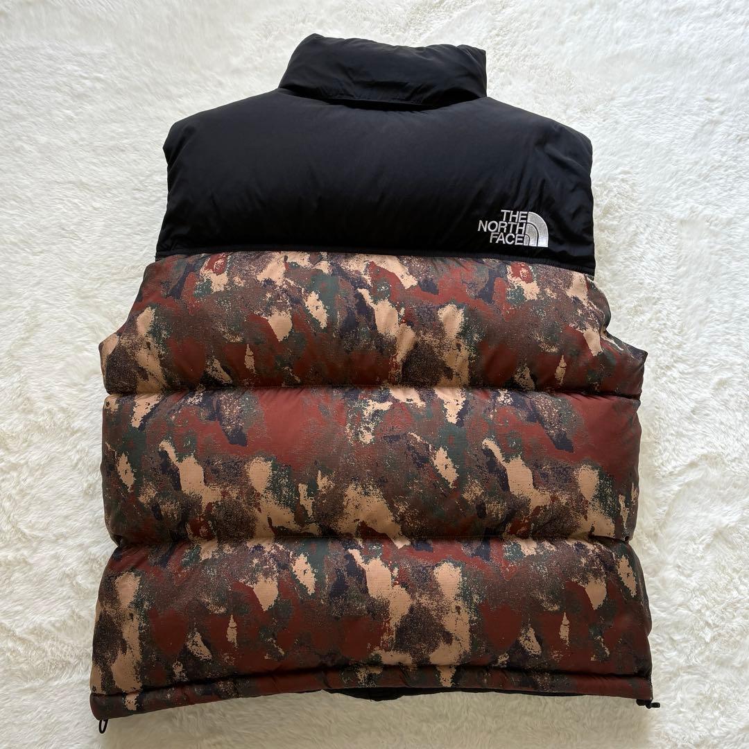 ノースフェイス ノベルティ ヌプシベスト カモ L ノースフェイス ノベルティ ヌプシベスト カモ L