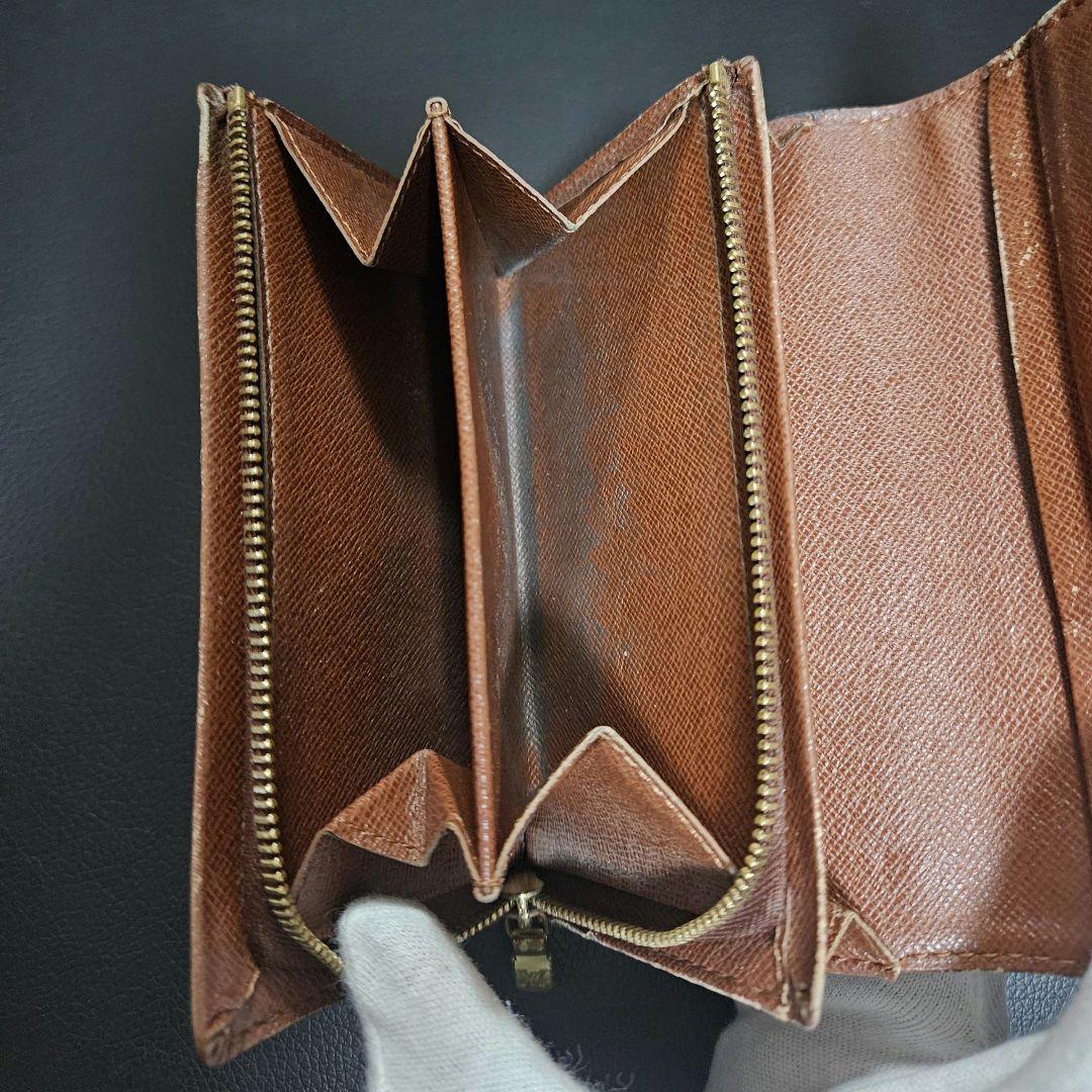 【中古】ルイ・ヴィトン モノグラム ポルトモネビエトレゾール 二つ折り財布