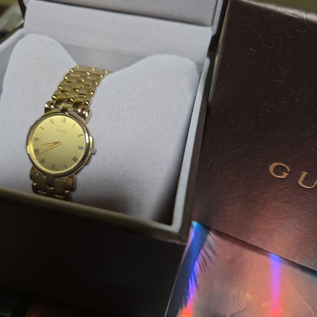 ⭐【美品希少レア】グッチGUCCI3400Mゴールド腕時計(新品電池