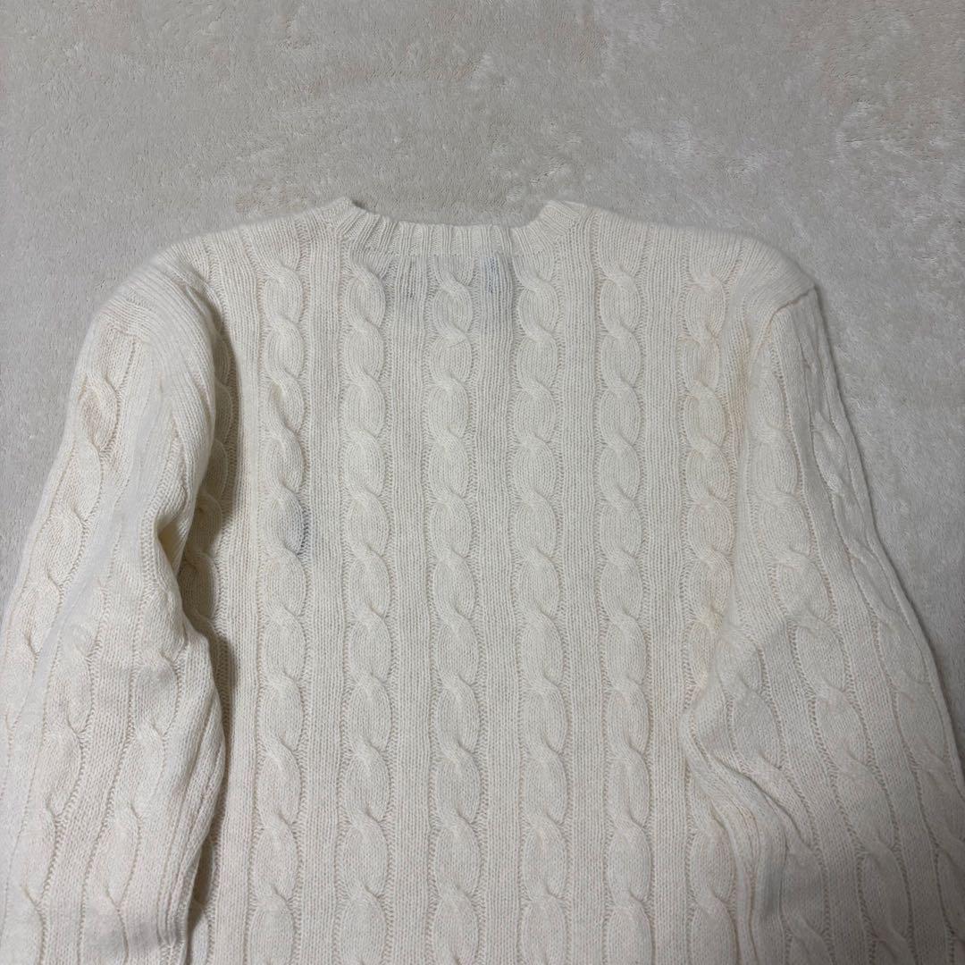 ラルフローレン ワンポイント刺繍ロゴ クルーネック ケーブル