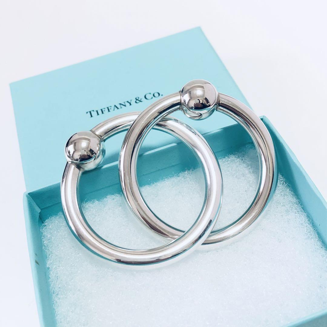 美品 TIFFANY 2連 ガラガラ ベビーラトル シルバー D2412056