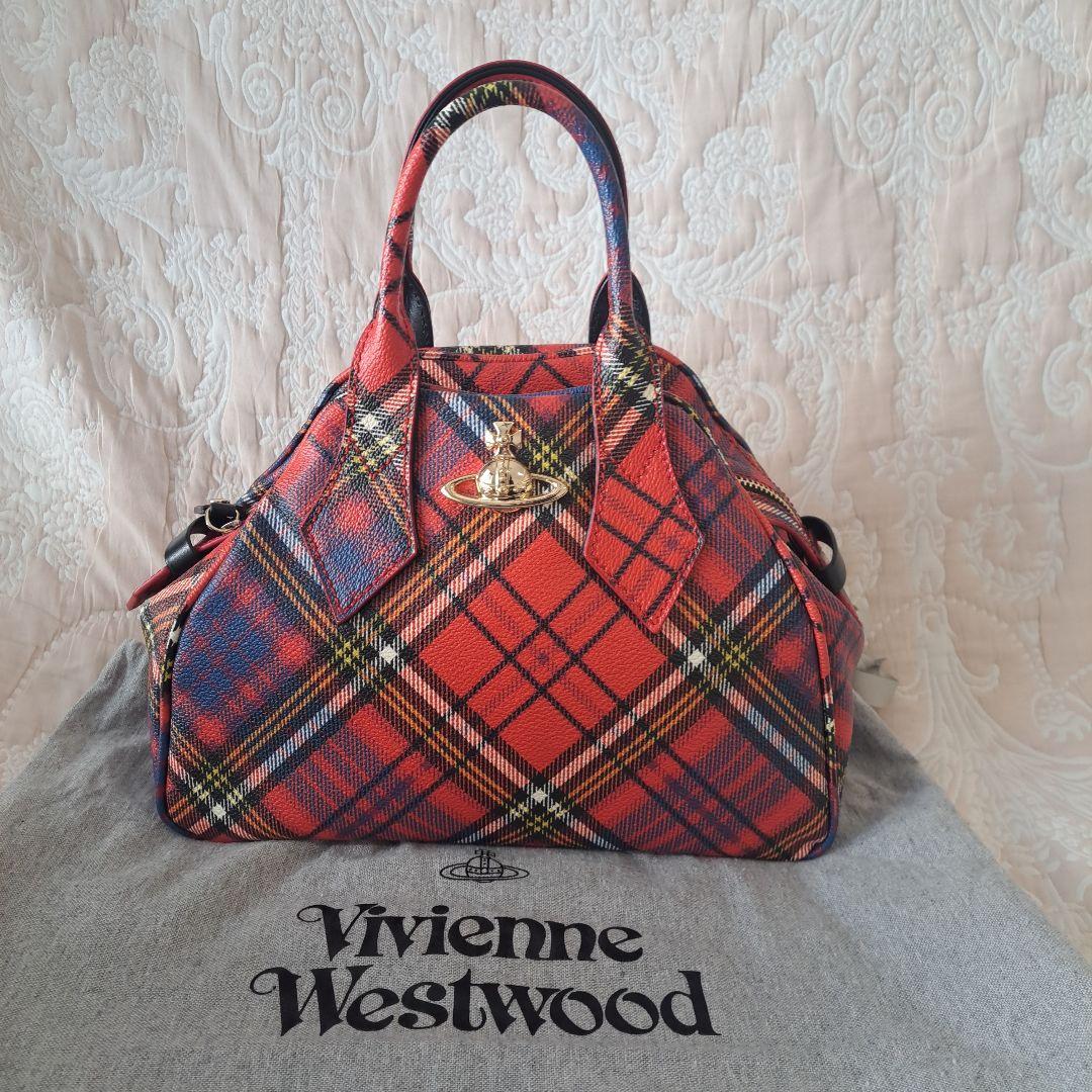 Vivienne Westwood レッドチェック ハンドバッグ