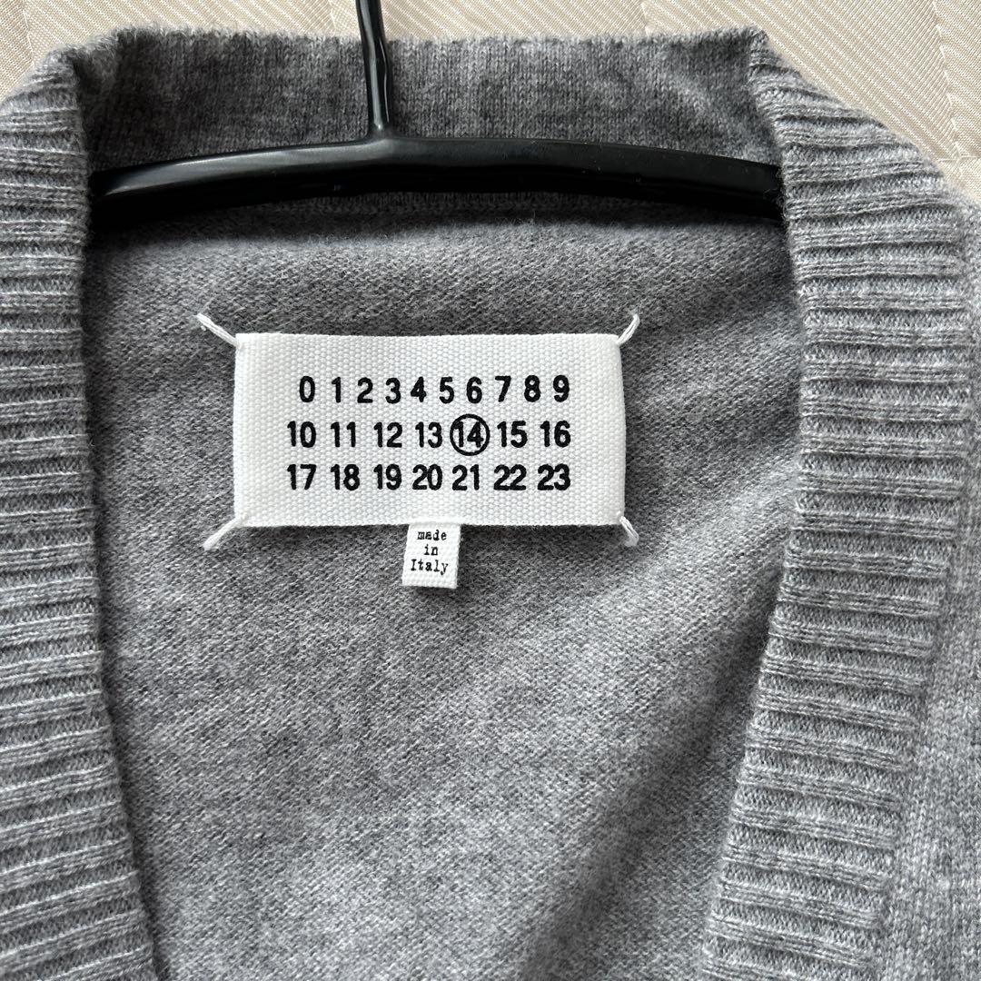 Maison Margiera エルボーパッチ カーディガン　グレー