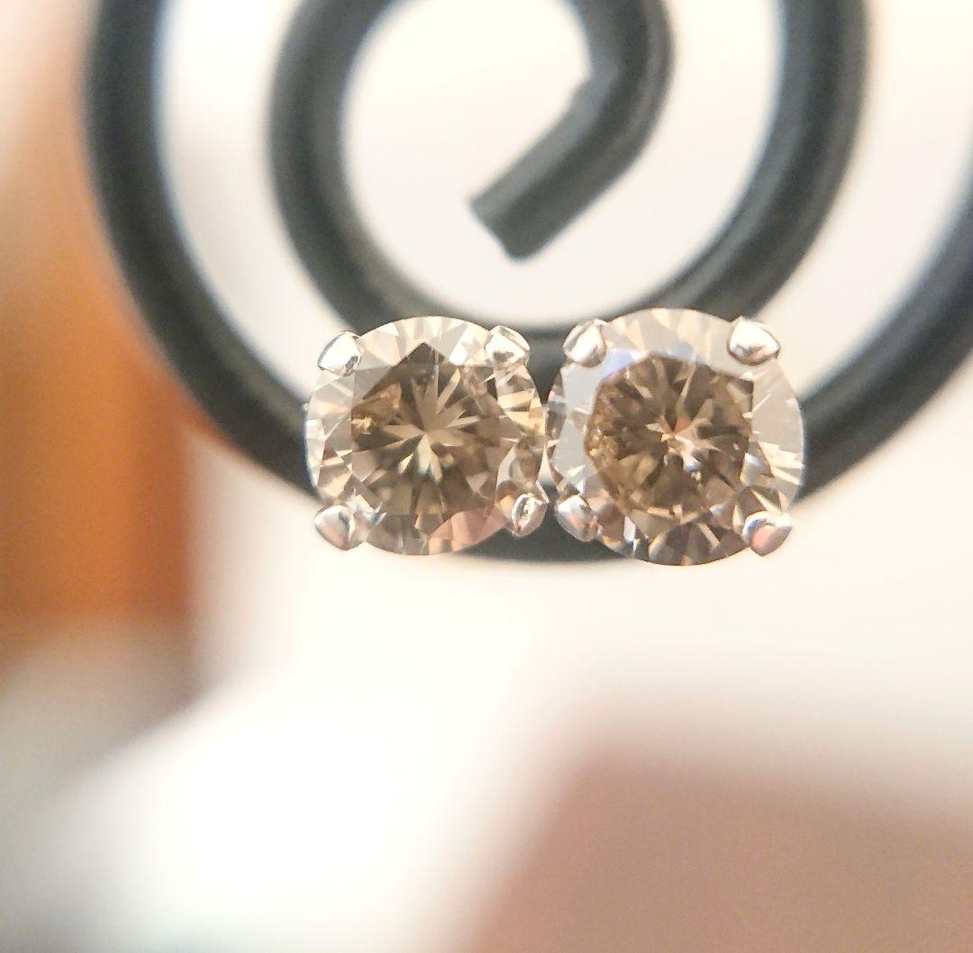 ダイヤモンド 合計 0.5ct✨ピアス k18 K18WG 一粒 ダイヤ 18金