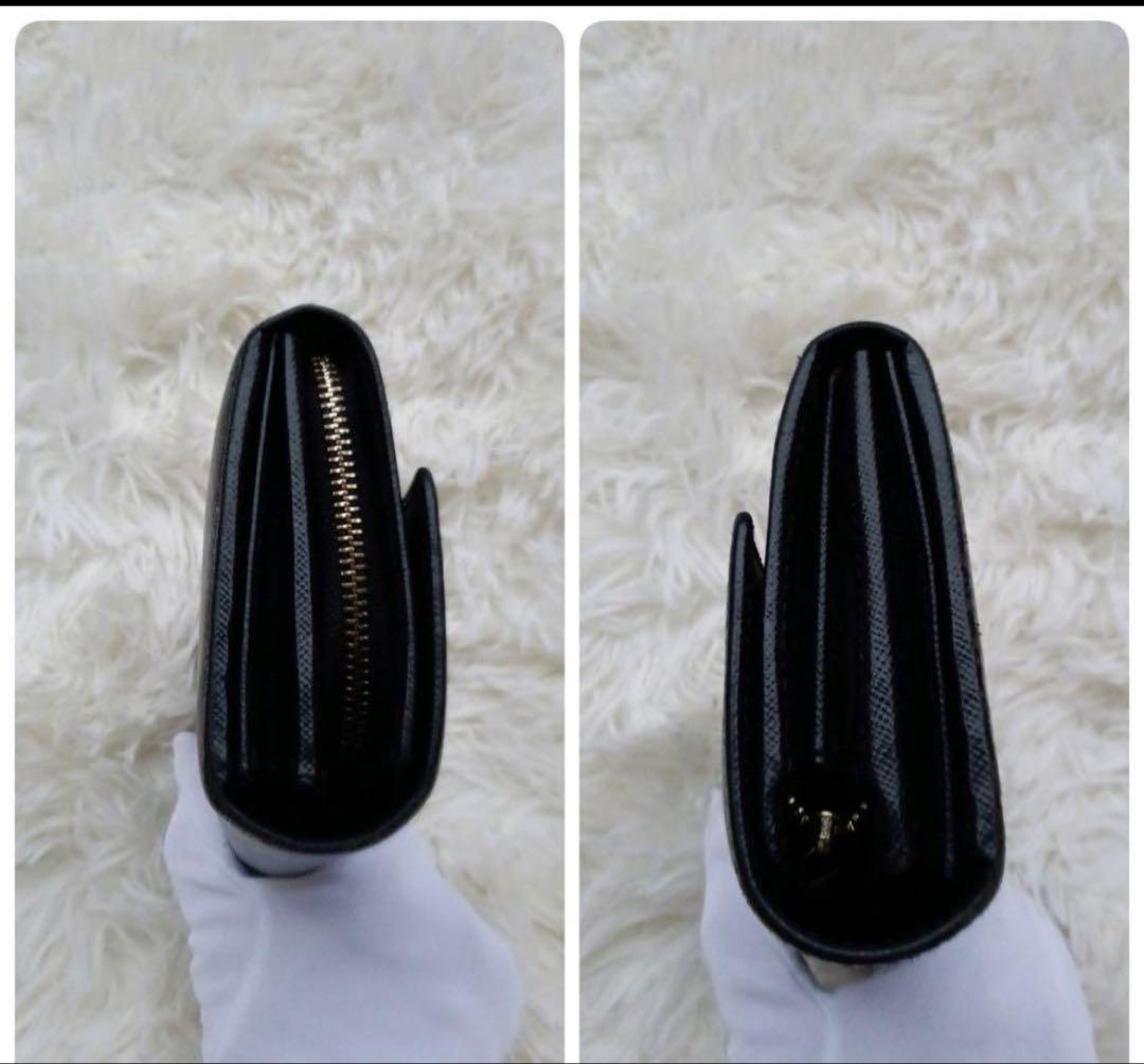 ヴィヴィアンウエストウッド 長財布 レザー 黒 オーブ ロゴ金具 上品