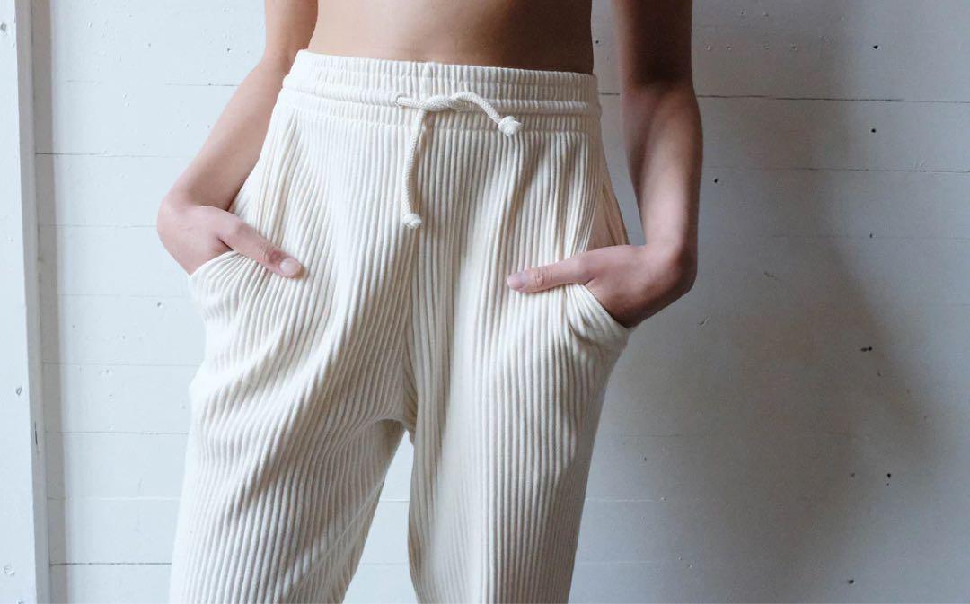 販売 中レディース - BASERANGE リブパンツ