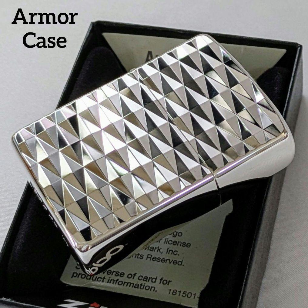 ダイヤカットアーマーzippo 2面 送料無料 シルバーメッキ 162S-2DC喫煙具・ライター