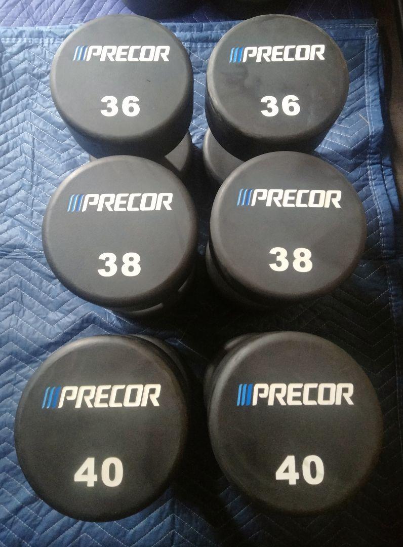 ⑤PRECOR ダンベルセット 36kg 38kg 40kg