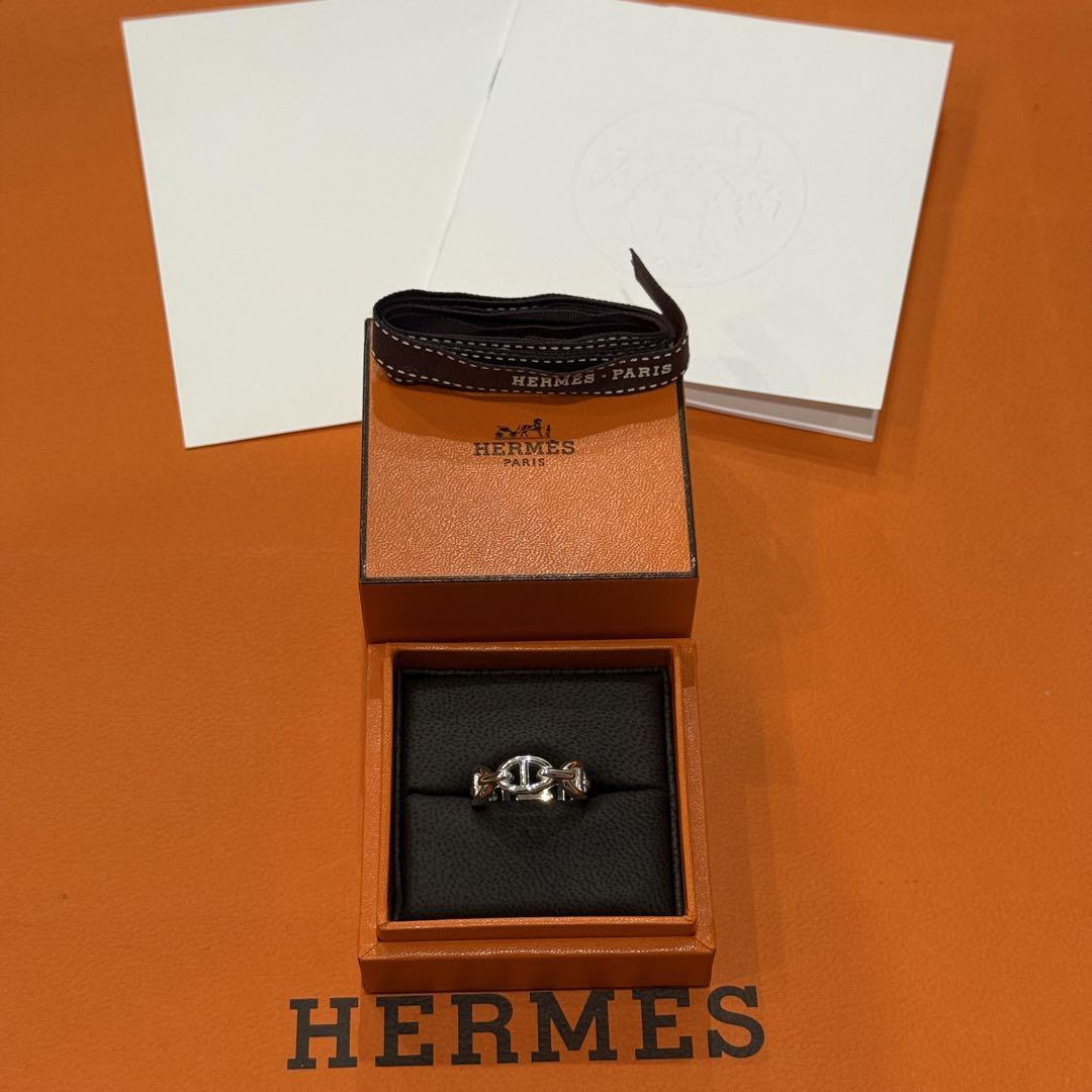 新品未使用 HERMES エルメス アンシェネ リング PM 56 シルバー