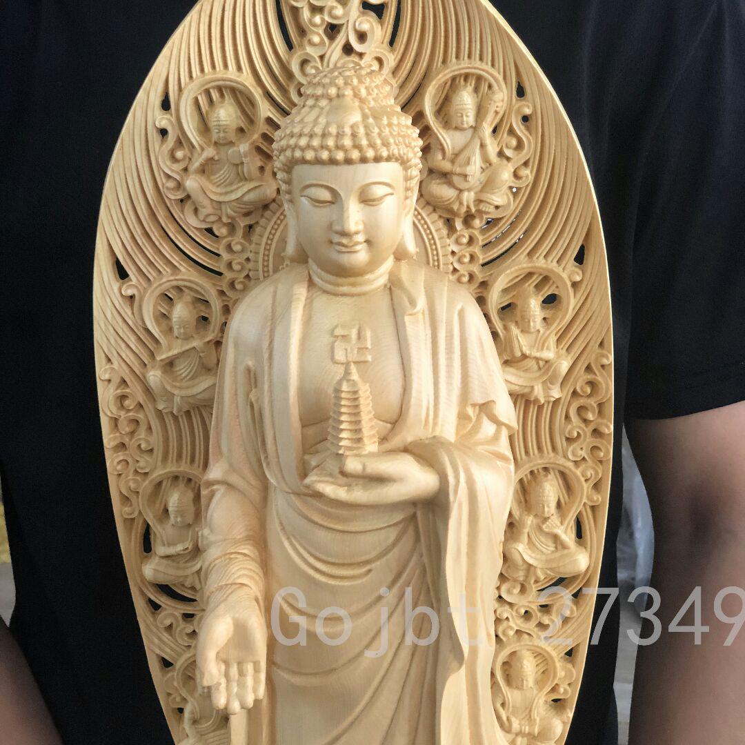 のサイズ 最高级 仏壇仏像 大迫力 木彫仏像 大型61CM VUBG6-m40444718865 供養品 薬師如来立像 薬師仏 あるお