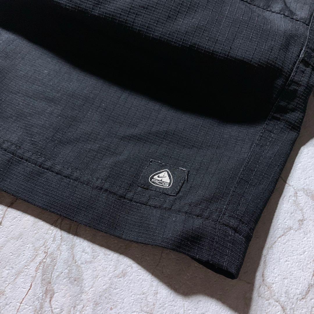 00s NIKE ACG 膝下 テック ナイロン カーゴ ショーツ 黒 y2k