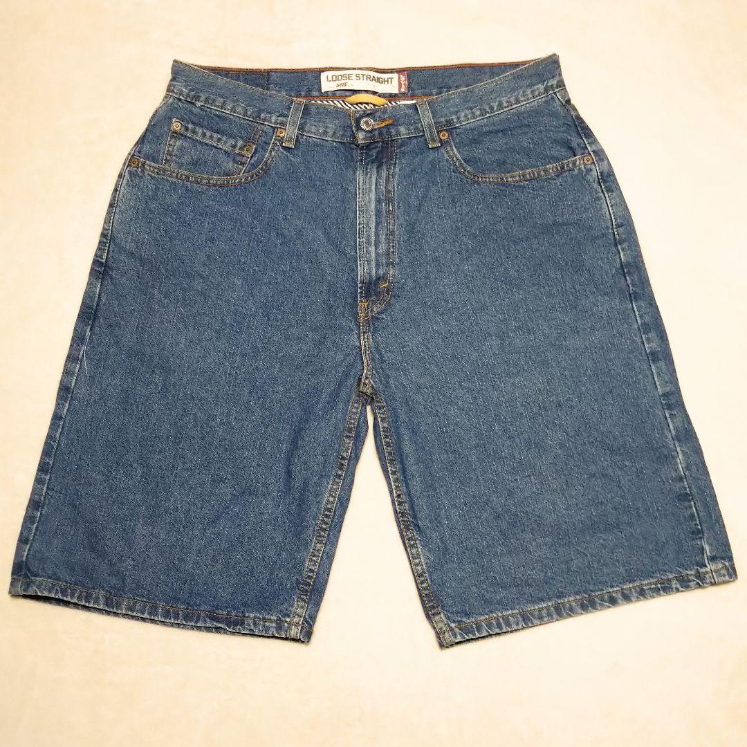 今ならほぼ即納！ Levi's 569 極太 ワイドシルエット デニムハーフパンツ W34 パンツ