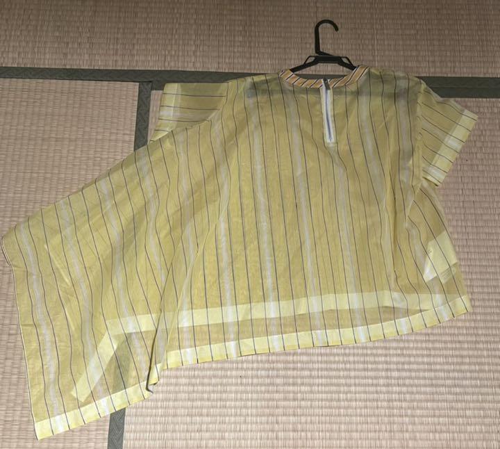 sacai サカイ トップス アシンメトリー ストライプ 半袖