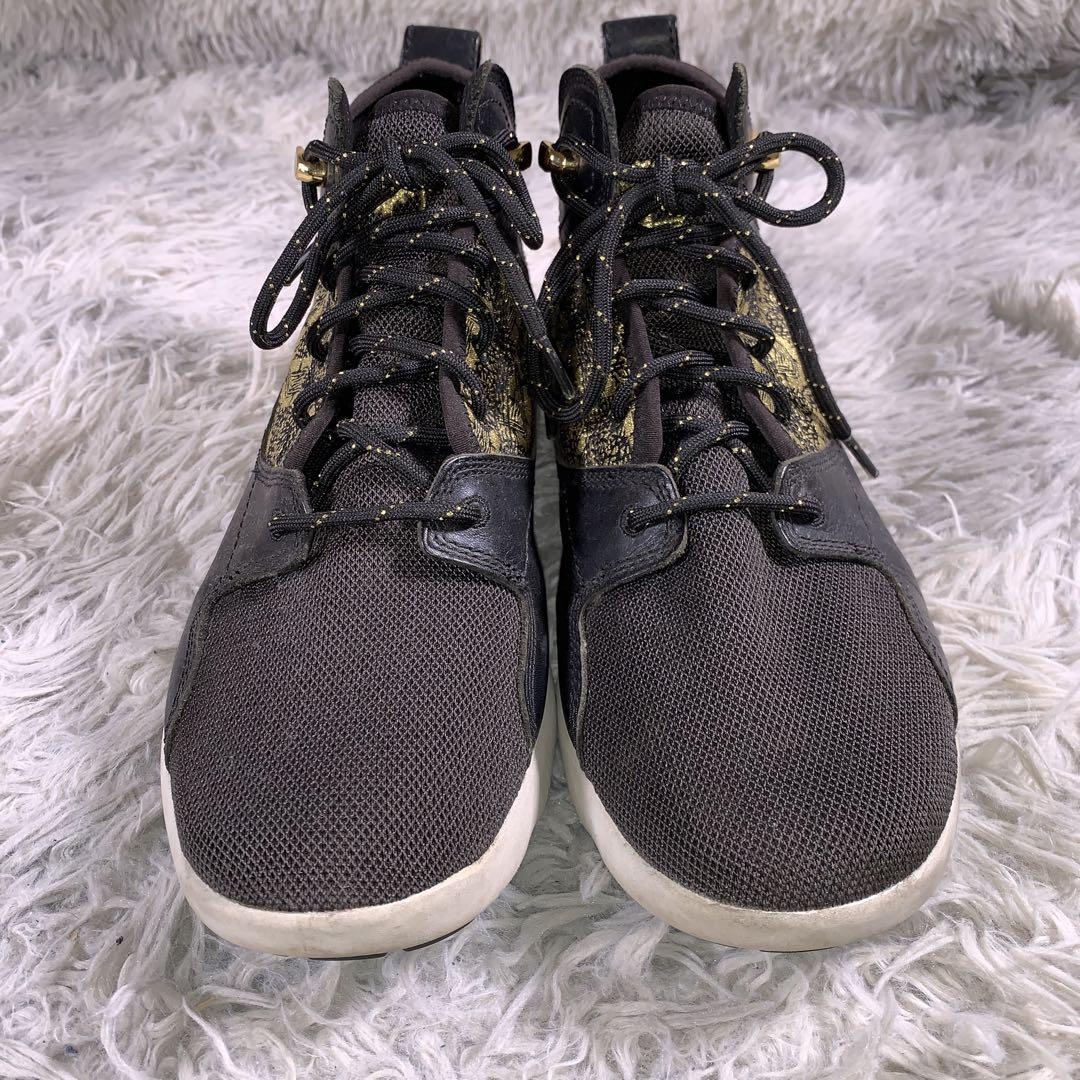 美品　Timberland【27.5】ハイカットレザースニーカー　 金　黒