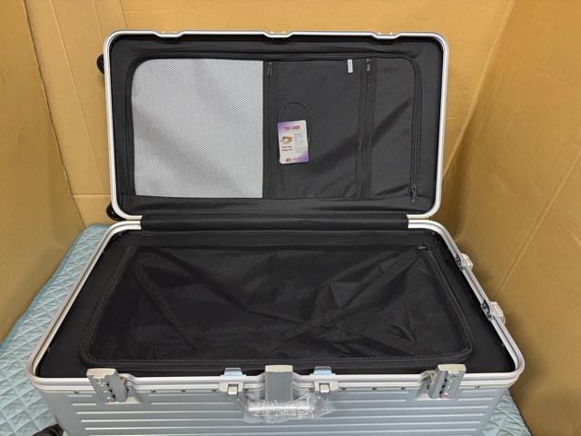 San【訳あり美品】③ シルバー 大型 Lサイズ スーツケース