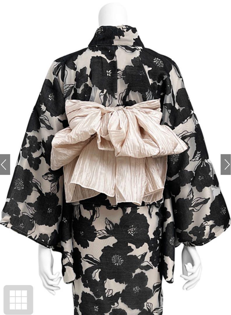3点セット2Wayオーガンジー花柄セパレート浴衣　レギュラー　新品　ワンピ